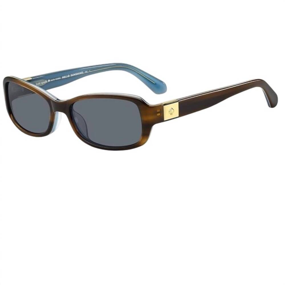 NEW KATE SPADE women' paxton 2 rectangular sunglasses in havana/blue